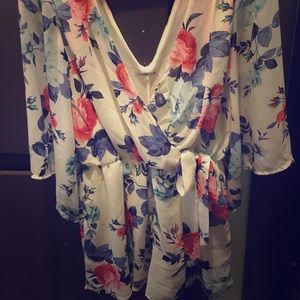 Charlotte Russe Floral Romper